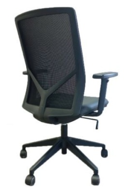 Офисное кресло Arno Blue, база хром с подлокотниками