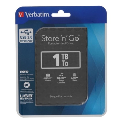 Внешний жёсткий диск 1Tb SmartDisk by Verbatim 2,5" (BLACK) USB 3.2 G1