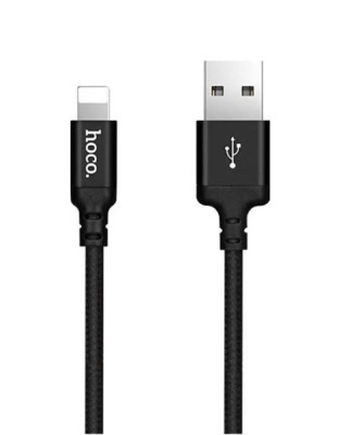 Кабель HOCO X14 Times charging data cable USB for Lightning Black <1м>