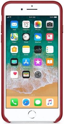 Чехол iPhone 7/8 Plus Leather Case Темно розовый