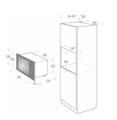 Микроволновая печь встраиваемая GORENJE BM 6240SY2B