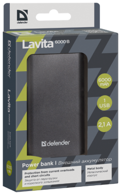 Внешний аккумулятор Defender Lavita 6000 (83616)