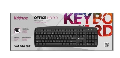 Клавиатура DEFENDER Office HB-910 RU,черный
