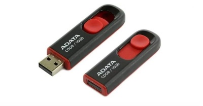 USB  ADATA 16GB AC008-16G-RKD Black-Red