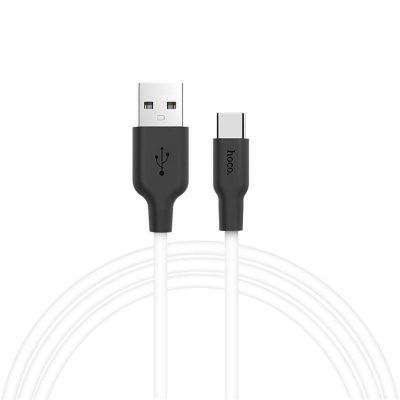 Кабель Hoco X21 Silicone charging cable for Type-C Black & Red <1м>