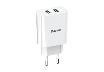 Сетевое зарядное устройство Baseus Speed Mini Dual U Charger 10,5W White