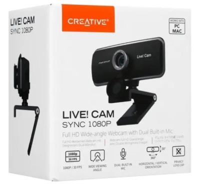 Веб/камера Creative Live Cam Sync HD Черный