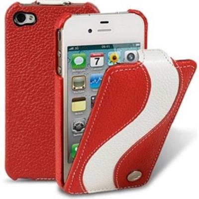 Чехол-книжка iPhone 4-4S Melkco Jacka Special Edition (Red White LC)