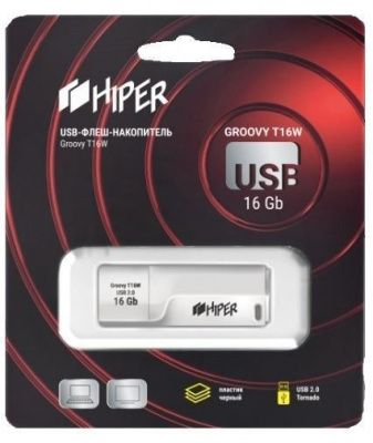 USB 2.0 Drive 16GB Hiper Groocvy белый