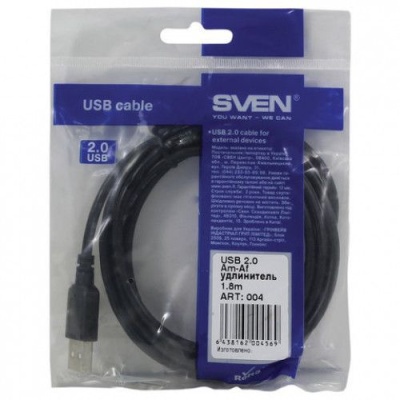 Кабель AM-AF - USB 1.8м SVEN