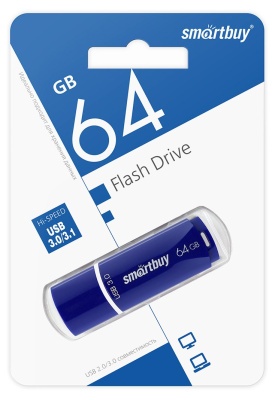 USB 3.0/3.1 Smartbuy 64GB Crown Blue (SB64GBCRW-Bl)