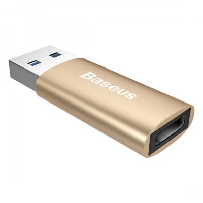 Переходник USB to Type-C Baseus Sharp USB3.0 Gold
