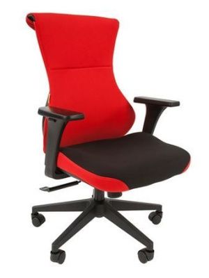 Игровое кресло Chairman Game 10, Ткань красная/черная