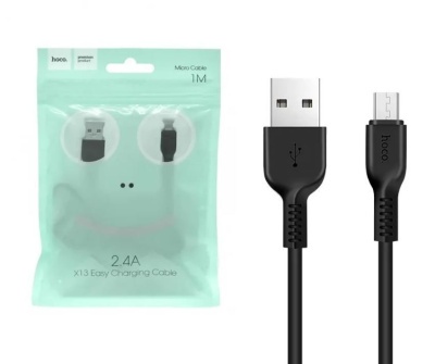 Кабель USB Type-C - USB Type-A чёрный 2.4A HOCO X13m Easy