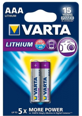 Батарейка VARTA 6103 LITHIUM AAA BL2