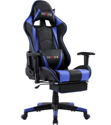 Игровое кресло Ficmax XJZ-02 blue Gaming chair, Эргономичное Массажное