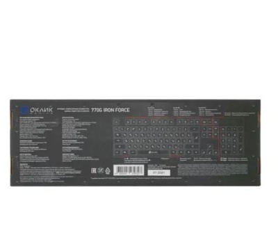 Клавиатура ОКЛИК 770G Iron Force Серый/Черный USB