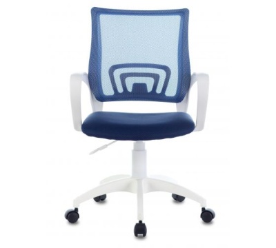 Офисное кресло Бюрократ CH-W695NLT/TW-05N/TW-10N темно-синий сетка/ткань крестовина пластик белый