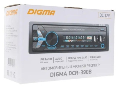 Автомагнитола Digma DCR-390B 1DIN