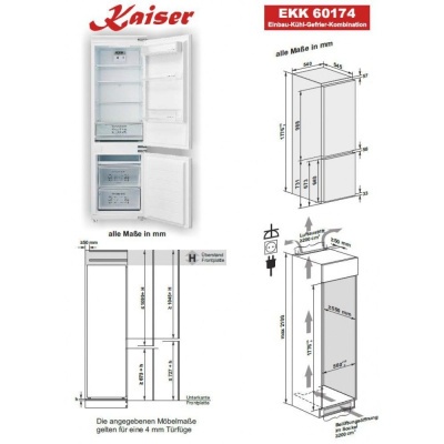 Холодильник встраиваемый KAISER EKK 60174