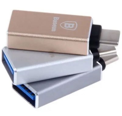 Переходник USB to Type-C Baseus Sharp USB3.0 Grey