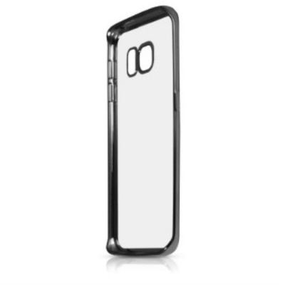 Накладка Samsung S7 D&A силикон c черной рамкой прозрачный 0,4мм