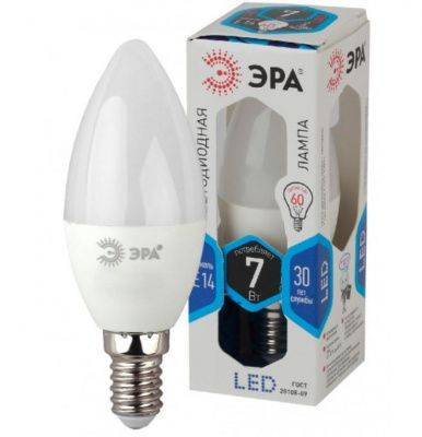 Лампа светодиодная ЭРА LED smd B35-7w-840-E14 (диод, свеча, 7Вт, нейтр, E14)