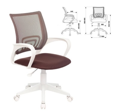 Офисное кресло BRABIX Fly MG-396W белый/коричневый TW-09A/TW-14C, 532398