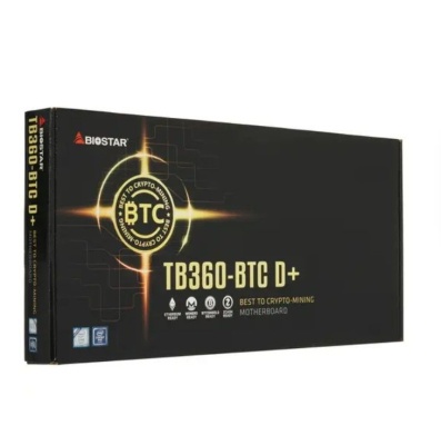 Материнская плата BIOSTAR TB360-BTC D+ Socket LGA 1151 Mining Edition Processors 8- and 9- Gen/1xSO-DIMM DDR4/1xSATA/1xM.2/1xPCI-E 3.0 x16/7xPCI-E 2.0