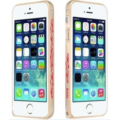 Бампер iPhone 5/5S iBacks Colorful gold edge Champaign gold