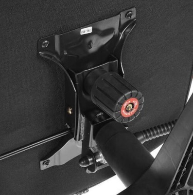 Игровое кресло Chairman Game 26, Ткань черная/экокожа красная
