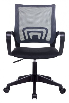 Офисное кресло Бюрократ CH-695NLT/DG/TW-11 Сиденье ткань TW-11(черная)/спинка сетка TW-04