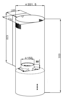 Вытяжка HOLBERG Aura 35BL