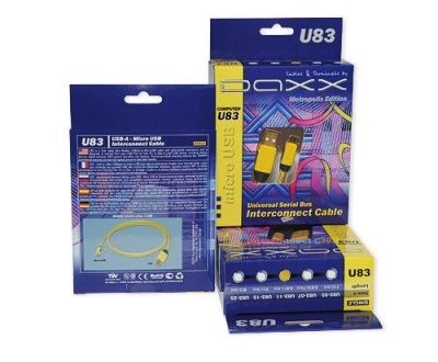 Кабель USB(A) - micro USB(B) желтый 1.1 м DAXX U83-11