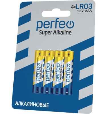 Батарейка Perfeo LR03 BL4 Super Alkaline