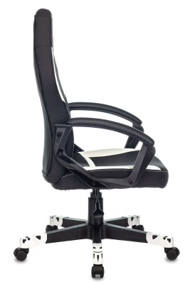 Игровое кресло Бюрократ Zombie VIKING 10 черный/белый  иск.кожа/текстиль крестовина пластик