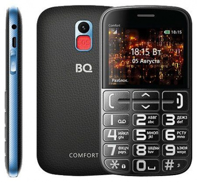 Телефон мобильный BQ 2441 Comfort Black/Blue