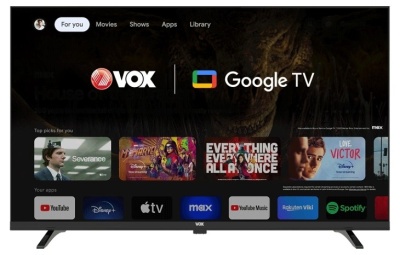 Телевизор 32" VOX 32GOH080B HD Ready Google TV, Уценка