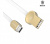 Кабель USB Type-C - USB белый/шампанское Baseus Keyble (Zinc Alloy)