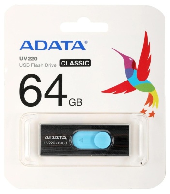 USB 2.0 ADATA 64GB AUV220-64G-RBKBL Black-Blue