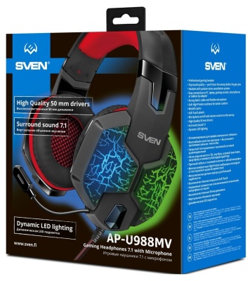 Гарнитура SVEN AP U988MV Black/Red