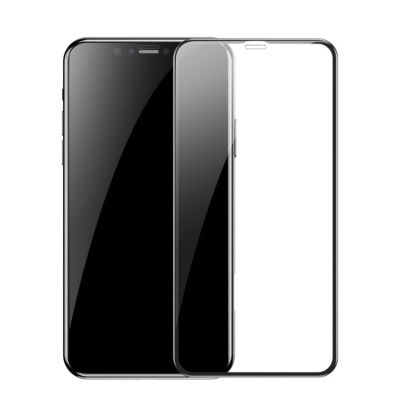 Стекло iPhone 11 Pro Max Baseus Edge 9H Black 5D 2шт Черная рамка 