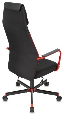 Игровое кресло Бюрократ Zombie VIKING ONE черный/красный  с подголовником