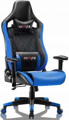 Игровое кресло Ficmax Carbon blue gaming, Эргономичное Массажное