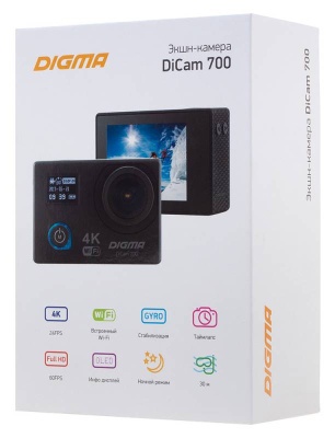 Экшн-камера DIGMA DiCam 700 черн