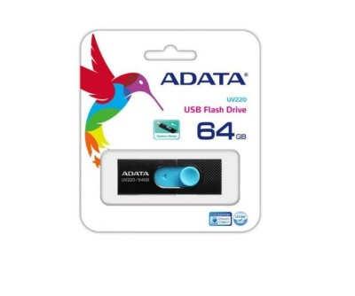 USB 2.0 ADATA 64GB AUV220-64G-RBKBL Black-Blue
