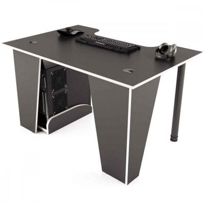 Игровой стол XGamer Basic XG14/BW (черный\белая кромка)