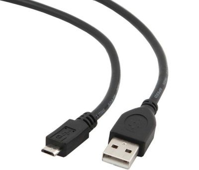Кабель micro USB - USB чёрный 0.3м GEMBIRD CCP-mUSB2-AMBM-0.3M