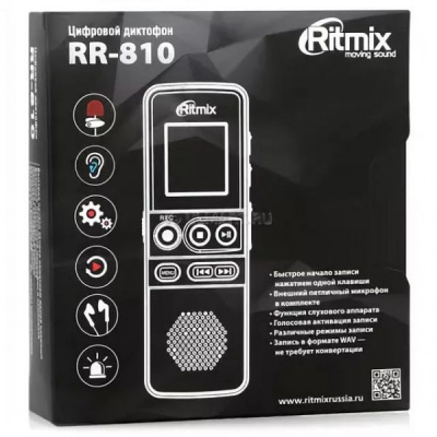 Диктофон RITMIX RR-810 8GB black