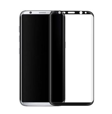 Стекло Samsung S8 Baseus Edge 9H 4D Черная рамка